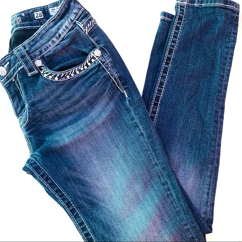 Miss Me Mid-Rise Skinny Sz 28 - Picture 2 of 6